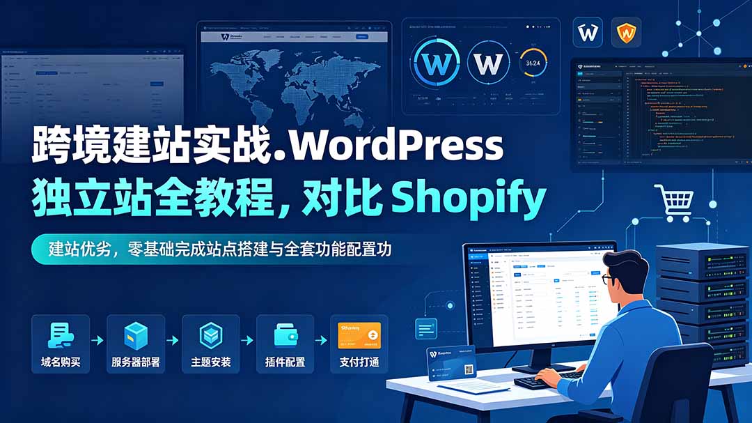 跨境建站实战：WordPress 独立站全教程，对比 Shopify 建站优劣，零基础完成站点搭建与全套功能配置-知识星球