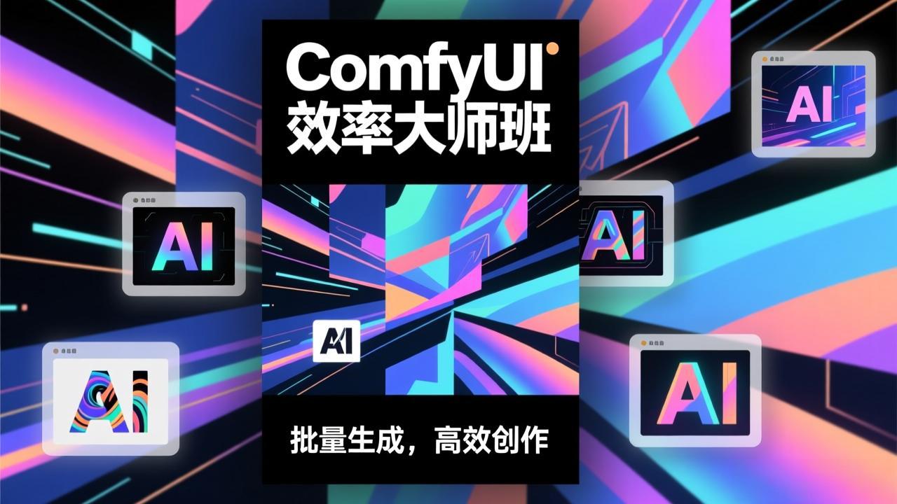 ComfyUI效率大师班:工作流搭建,批量生成,将个人AI出图效率提升5-10倍,月接单收入1-3万-知识星球