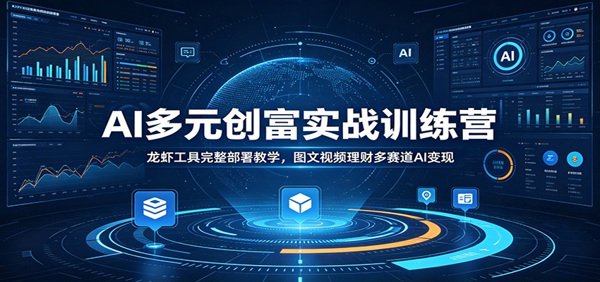 AI多元创富实战训练营：龙虾工具完整部署教学，图文视频理财多赛道AI变现-知识星球
