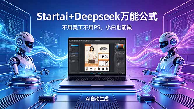 AI自动做电商详情页：Startai+Deepseek万能公式，不用美工不用PS，小白也能做-知识星球