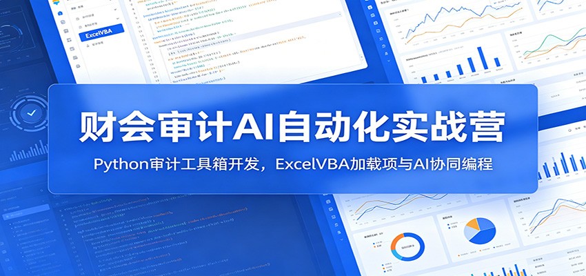 财会审计AI自动化实战营：Python审计工具箱开发，ExcelVBA加载项与AI协同编程-知识星球