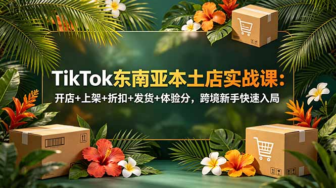 TikTok东南亚本土店实战课：开店+上架+折扣+发货+体验分，跨境新手快速入局-知识星球