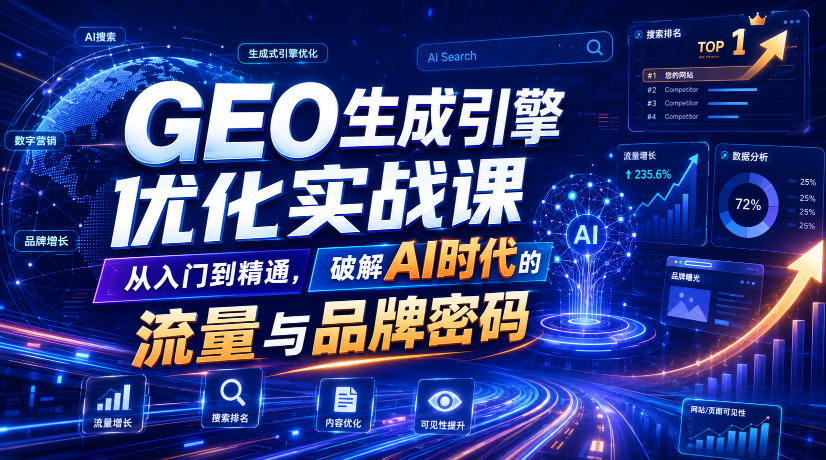GEO生成引擎优化实战课，从入门到精通，破解AI时代的流量与品牌密码-知识星球