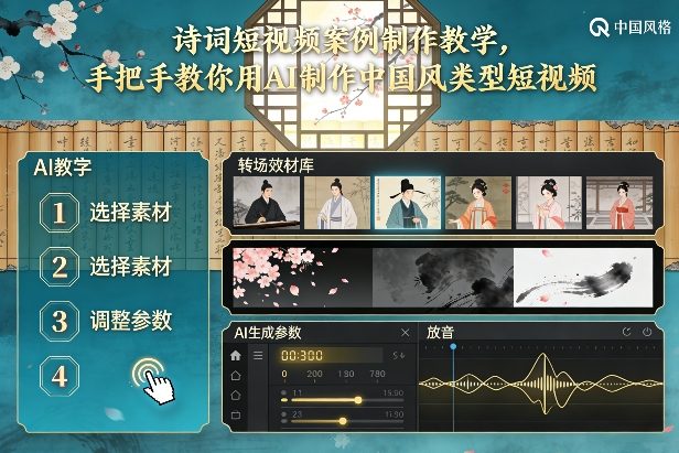 古诗词短视频案例制作教学,手把手教你用AI制作中国风类型短视频-知识星球