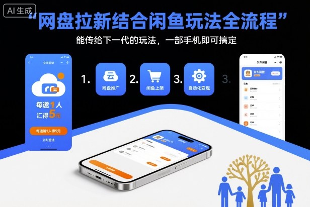 网盘拉新结合闲鱼玩法全流程，能传给下一代的玩法，一部手机即可搞定(附入口渠道以及实操教程)-知识星球