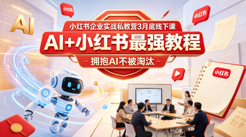 小红书企业实战私教营3月底线下课，AI+小红书最强教程，拥抱AI不被淘汰-知识星球