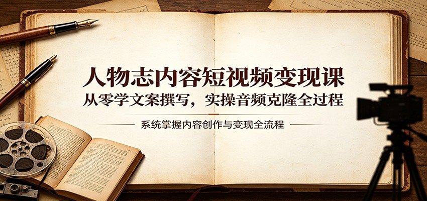人物志内容短视频变现课：从零学文案撰写，实操音频克隆全过程-知识星球