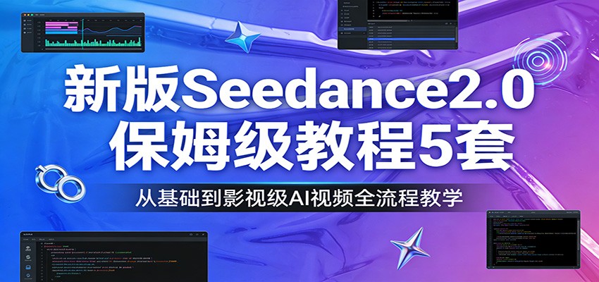新版Seedance2.0保姆级教程5套：从基础到影视级AI视频全流程教学-知识星球
