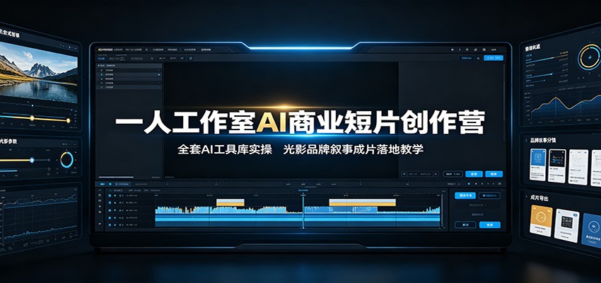一人工作室AI商业短片创作营：全套AI工具库实操，光影品牌叙事成片落地教学-知识星球