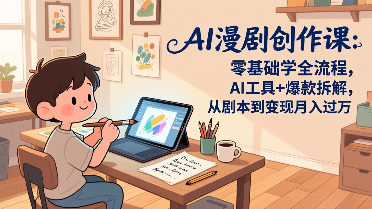 AI漫剧创作课：零基础学全流程，AI工具+爆款拆解，从剧本到变现月入过万-知识星球