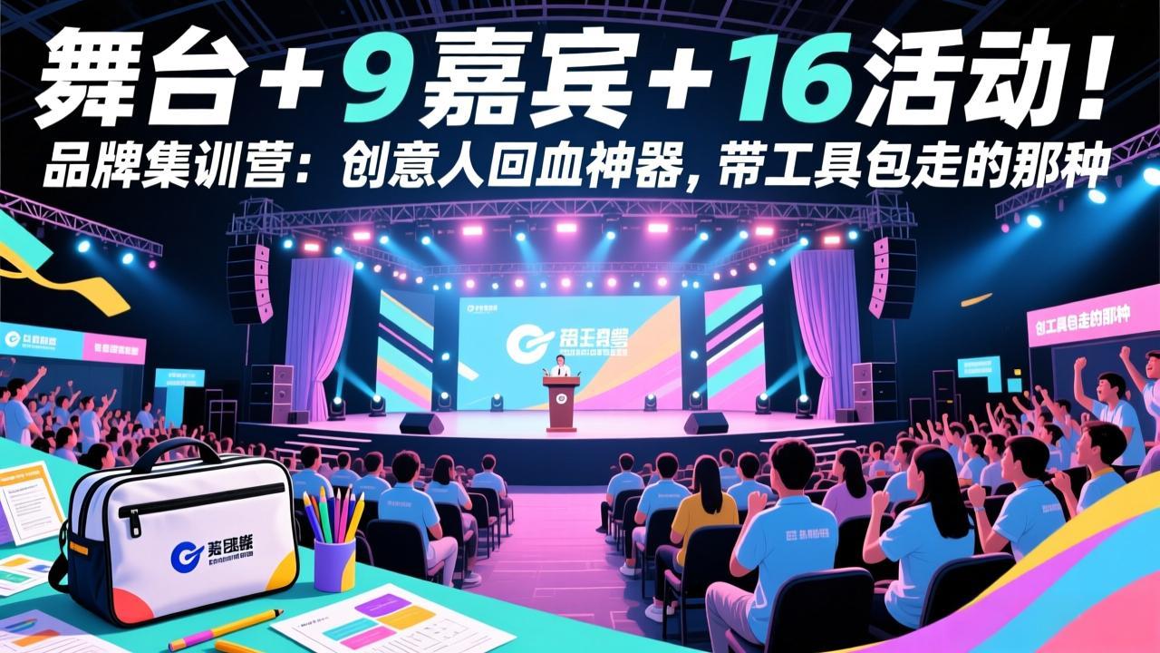 舞台 + 9 嘉宾 + 16 活动！品牌集训营：创意人回血神器，带工具包走的那种-知识星球