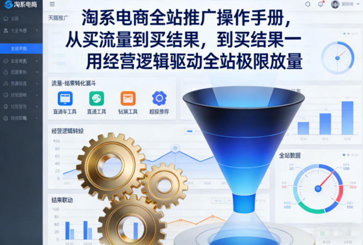 淘系电商全站推广操作手册，从买流量到买结果一用经营逻辑驱动全站极限放量-知识星球
