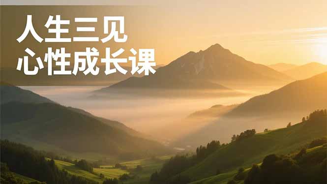 人生三见心性成长课，见天地众生自己，搞透人性安顿身心，活出清晰自我，内在富足无价-知识星球