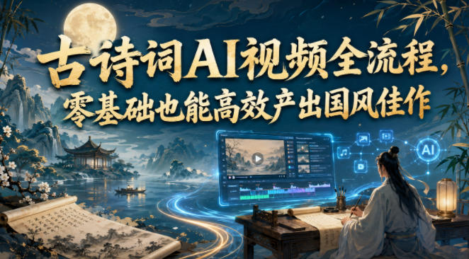 古诗词AI视频全流程，零基础也能高效产出国风佳作-知识星球