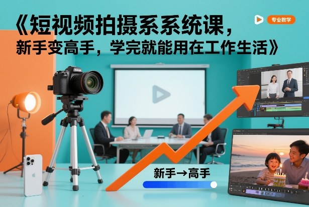 短视频拍摄系统课，新手变高手，学完就能用在工作生活-知识星球