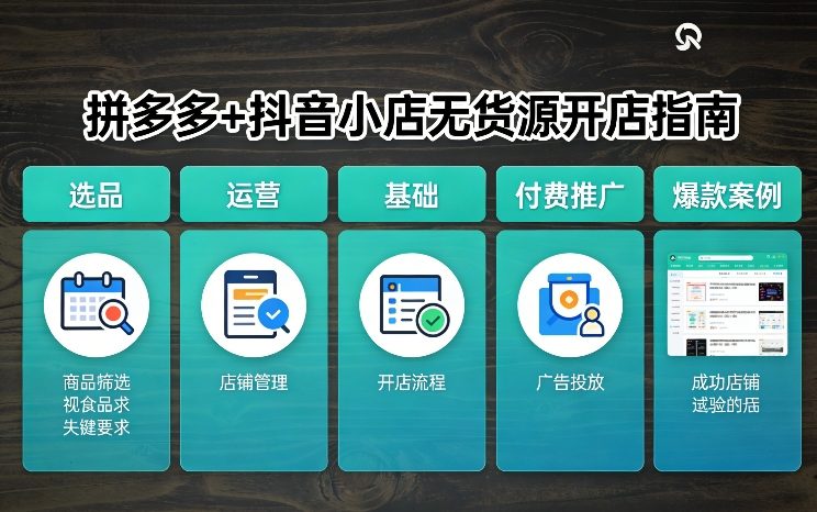 拼多多+抖音小店无货源开店，包括：选品、运营、基础、付费推广、爆款案例等(更新26年2月)-知识星球