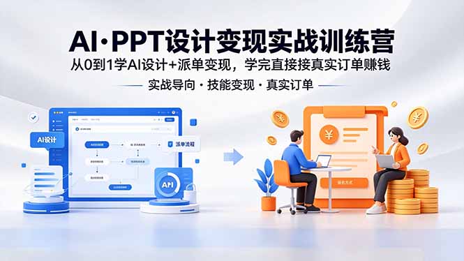 AI·PPT设计变现实战训练营，从0到1学AI设计+派单变现，学完直接接真实订单赚钱-知识星球