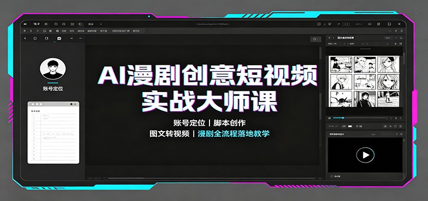 AI漫剧创意短视频实战大师课：账号定位脚本创作，图文转视频，漫剧全流程落地教学-知识星球