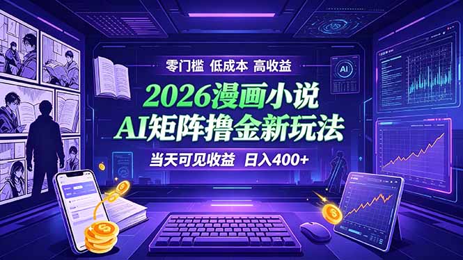爆款小说漫画大阅读    ai矩阵操作    当天可见收益  日入400+    零门槛    高收益-知识星球