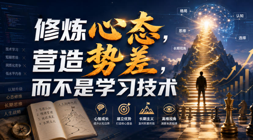 付费文章：修炼心态，营造势差，而不是学习技术-知识星球