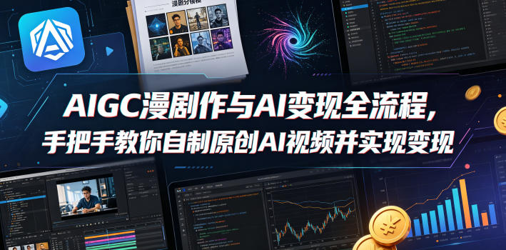 AIGC漫剧创作与AI变现全流程，手把手教你自制原创AI视频并实现变现-知识星球