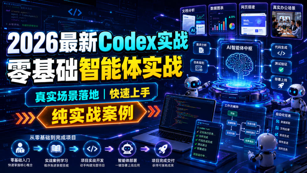2026最新Codex实战零基础智能体实战，真实场景落地，快速上手，纯实战案例-知识星球