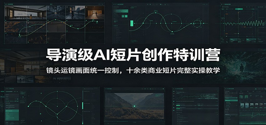 导演级AI短片创作特训营：镜头运镜画面统一控制，十余类商业短片完整实操教学(更新)-知识星球