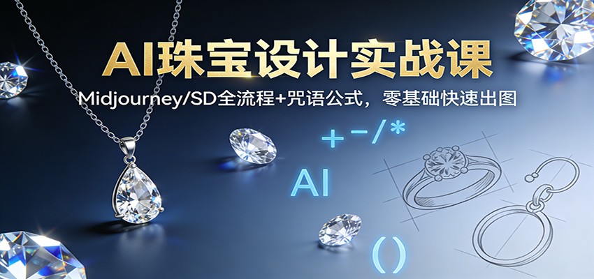 AI珠宝设计实战课：Midjourney/SD全流程+咒语公式，零基础快速出图-知识星球