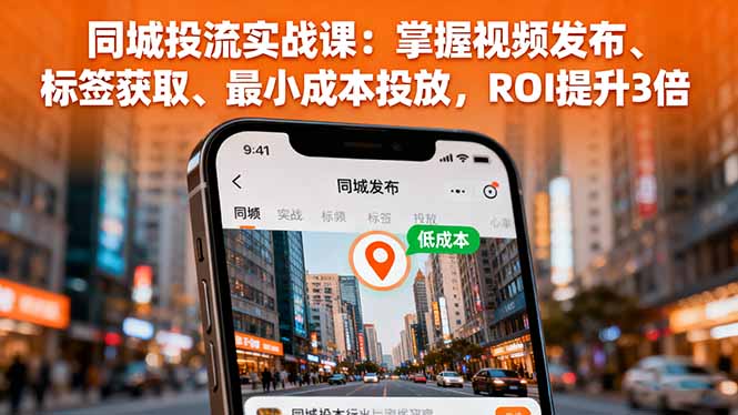 同城投流实战课:掌握视频发布、标签获取、最小成本投放,ROI提升3倍-知识星球