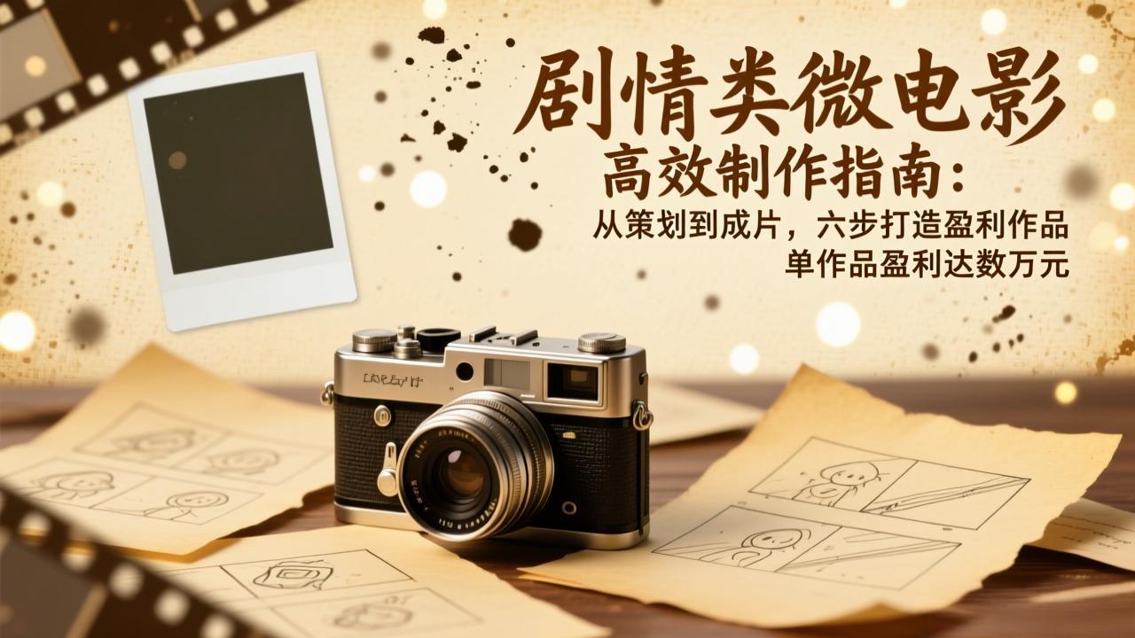 剧情类微电影高效制作指南：从策划到成片，六步打造盈利作品，单作品盈利达数万元-知识星球