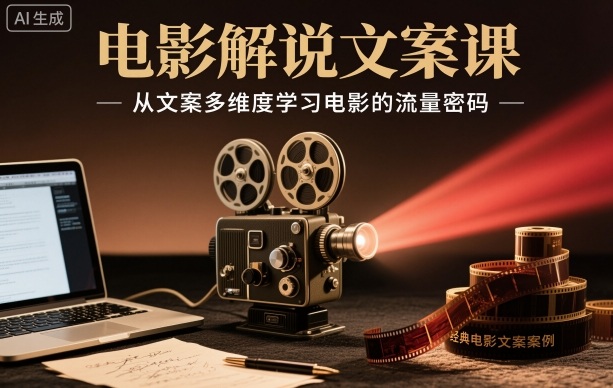 电影解说文案课，从文案多维度学习电影的流量密码-知识星球