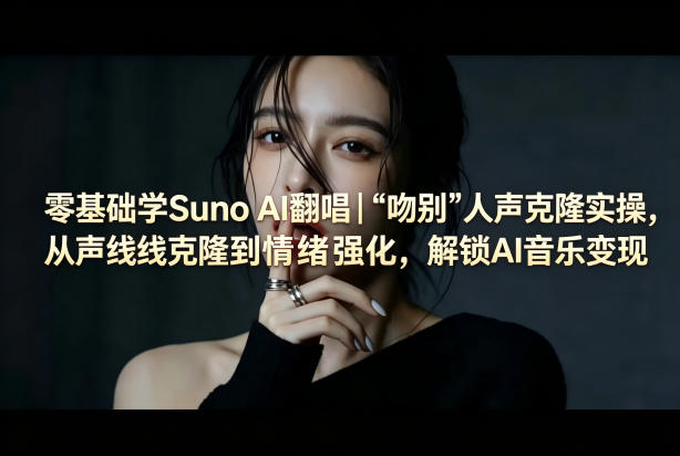 零基础学Suno AI翻唱｜《吻别》人声克隆实操，从声线克隆到情绪强化，解锁AI音乐变现-知识星球
