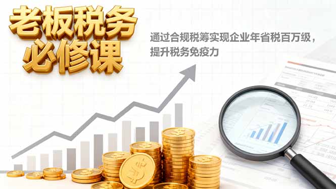 老板税务必修课,通过合规税筹实现企业年省税百万级,提升税务免疫力-知识星球