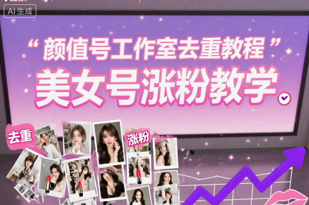 颜值号工作室去重教程，美女号涨粉教学-知识星球