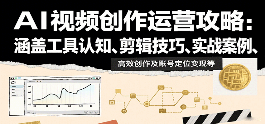 AI视频创作运营攻略：涵盖工具认知、剪辑技巧、实战案例、高效创作及账号定位变现等-知识星球