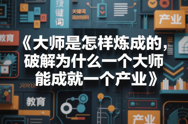 大师是怎样炼成的，破解为什么一个大师，能成就一个产业【电子书】-知识星球