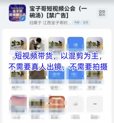 宝子哥头部团队短视频带货，以混剪为主，不需要真人出镜，不需要拍摄【更新8月】-知识星球