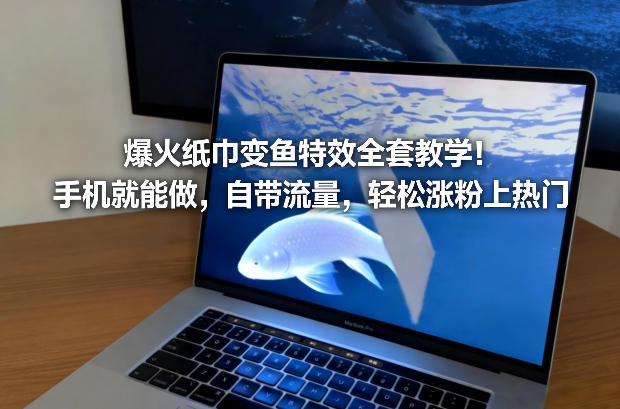 爆火纸巾变鱼特效全套教学！手机就能做，自带流量，轻松涨粉上热门-知识星球