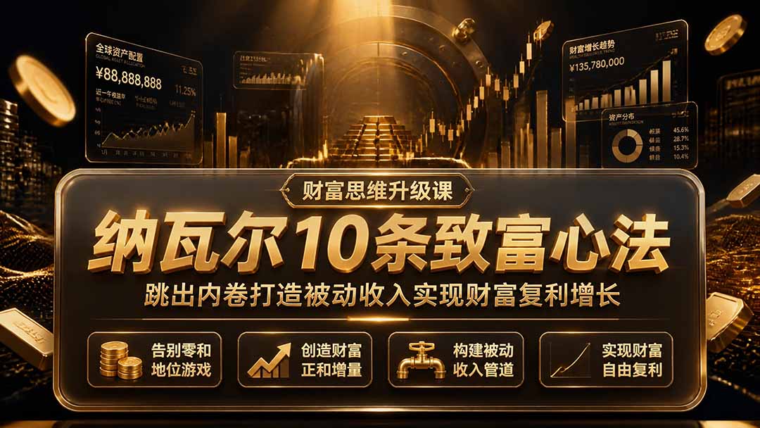付费文章：纳瓦尔10条致富心法，跳出内卷打造被动收入实现财富复利增长-知识星球