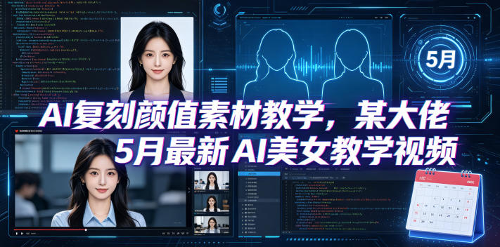 AI复刻颜值素材教学，某大佬5月最新AI美女教学视频，内含4月好物复刻教学-知识星球