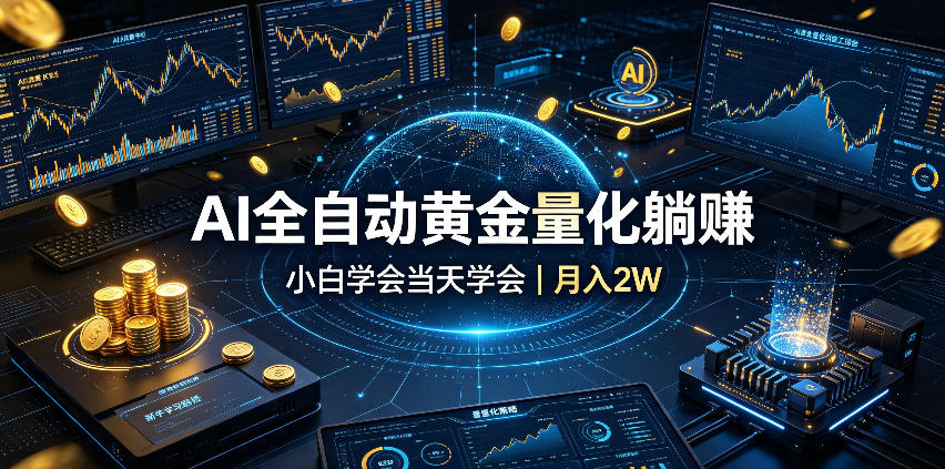AI全自动黄金量化躺賺：小白学会当天学会，月入2W！【揭秘】-知识星球