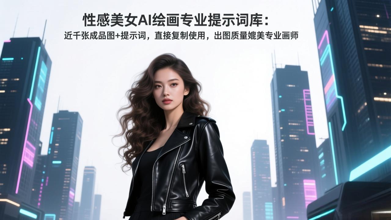 性感美女AI绘画专业提示词库：近千张成品图+提示词，直接复制使用，出图质量媲美专业画师-知识星球