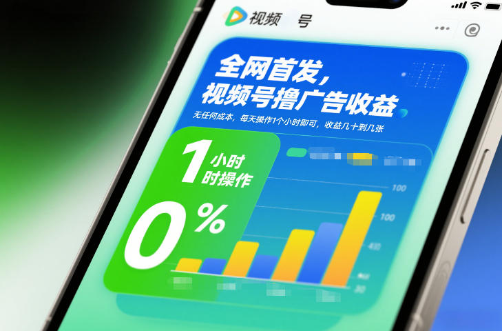 全网首发,视频号撸广告收益,无任何成本,每天操作1个小时即可,收益几十到几张-知识星球