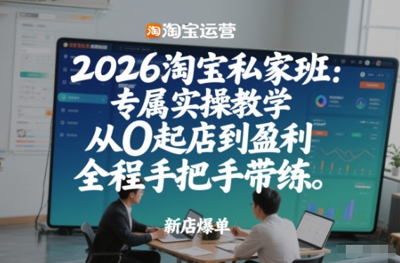 2026淘宝私家班：专属实操教学，从0起店到盈利，全程手把手带练(更新26年3月)-知识星球