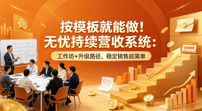 按模板就能做！无忧持续营收系统：工作坊+升级路径，稳定销售超简单【原创双语字幕】-知识星球