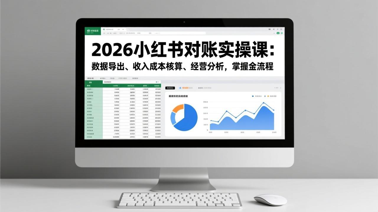 2026小红书对账实操课:数据导出、收入成本核算、经营分析,掌握全流程-知识星球