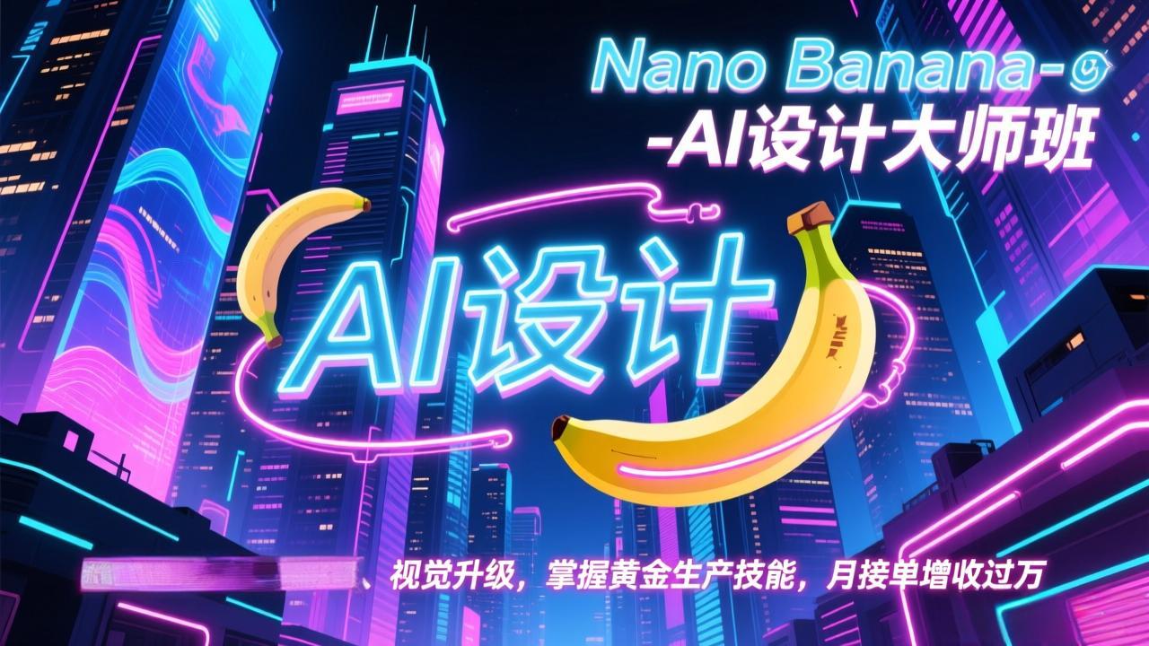 Nano Banana-AI设计大师班，修图合成、广告创作、视觉升级，掌握黄金生产技能，月接单增收过万-知识星球