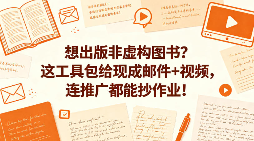 想出版非虚构图书？这工具包给现成邮件+视频，连推广都能抄作业！【原创双语字幕】-知识星球