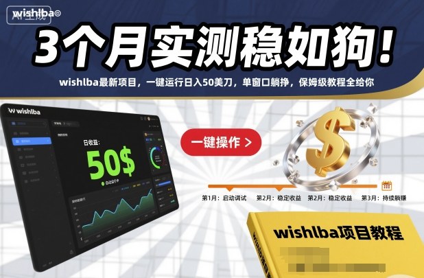 3个月实测稳如狗！wishlba最新项目，一键运行日入50美刀，单窗口躺挣，保姆级教程全给你【揭秘】-知识星球