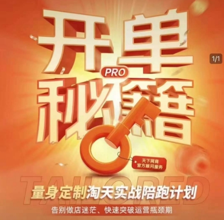 淘宝开单秘籍PRO，量身定制淘天实战陪跑计划，告别做店迷茫、快速突破运营瓶颈期(更新)-知识星球